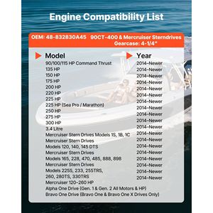 Elica Fuoribordo in Alluminio a 15 Denti (Upgrade OEM) per Motori Mercury/Mariner 135-300 HP, 4-3/4 Pollici - Product Image 4