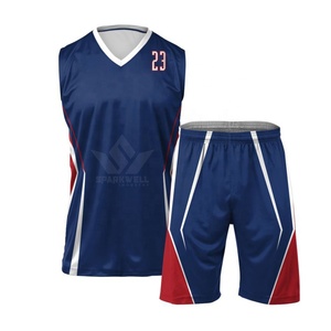 Custom Unisex Blue Solid <b>Volleyball</b> Jersey <b>Set</b> Sleeveless V-Neck Sublimated Moisture-Wicking Elastic Waist 100% Polyester Summer - Product Image 6