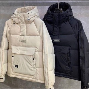 Bearfit USA Men's 100% Cotton Heavy Twill Hooded Oversized <b>Quilted</b> Eco-Friendly Heated Parka Jacket Durable Stand Windproof Warm - Product Image 1