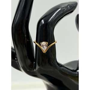 Indian Ethnic Moissanite Ring-Emma Anti-Tarnish Stainless Steel - Product Image 3