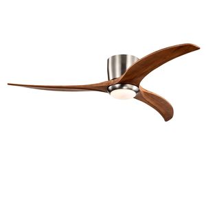 Ventilador de Techo de 52 Pulgadas con Aspas de Madera Sólida, Luz Integrada, Control Remoto, Silencioso, Motor Reversible de 6 Velocidades - Product Image 1