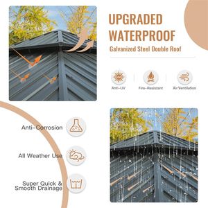 12 X 16 Hardtop Aluminum Metal Gazebo with Galvanized Steel Double <b>Roof</b> <b>Canopy</b> & Curtain Netting Permanent Pergola - Product Image 3