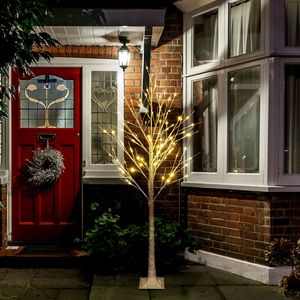 Albero di Betulla Artificiale Illuminato a 96 LED, 1,8 Metri, per Decorazioni Natalizie e del Ringraziamento, Interno ed Esterno, per Casa, Matrimoni e Feste - Product Image 2