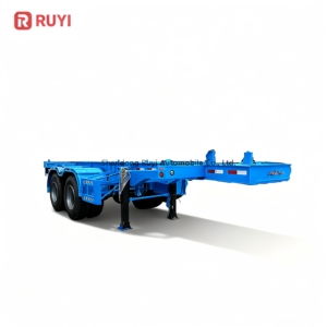RUYI Chassis Semi Trailer Rangka Kontainer Tri Axle Baru dan Bekas 20ft 40ft 45ft untuk Afrika - Product Image 3