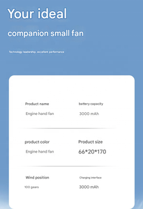 Ventilador de Mano Mini de Alta Velocidad X688 sin Aspas, Recargable por USB, Batería de Larga Duración, Turbo, Portátil, para Exteriores - Product Image 6