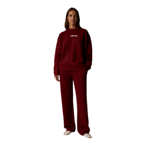 Conjunto Deportivo de Cuello Redondo para Mujer, Top y Pantalones de Pierna Recta Relajados, Cintura Elástica, Dos Piezas, Atuendo Informal para Viajar - Product Image 1