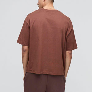เสื้อยืดแฟชั่นใหม่ทรงโอเวอร์ไซส์สำหรับผู้ชาย คอโอ แขนสั้น ทรงหลวม ผ้าฝ้าย 100% ระบายอากาศได้ดี สไตล์ไฮสตรีท - Product Image 4