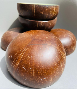 Cuencos para servir de coco pulido artesanías naturales indias de alta calidad, patrón de llama ecológico, decoración del hogar al por mayor - Product Image 2