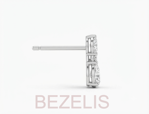 Pendientes de Diamantes Cultivados en Laboratorio para Mujer, Corte Pera, Color F, Claridad VVS VS, Corte Excelente, HPHT, Par, Venta al por Mayor - Product Image 4