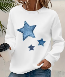 Camiseta de Mujer para San Valentín, Manga Larga, Estampado de Dibujos Animados, Cuello Redondo, Suave, Impresión en Serigrafía, Diseño Asimétrico, Tejido de Poliéster de 180g - Product Image 1