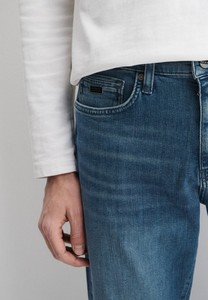 Custom Men's Straight Leg <b>Jeans</b> Vintage Washed Blue Denim Pants Classic Mid Rise Male Trousers Wholesale OEM Fashion Bottoms - Product Image 4