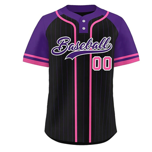 Nueva camiseta de béisbol transpirable a la moda, MOQ bajo, diseño personalizado, camiseta de béisbol de manga corta - Product Image 3