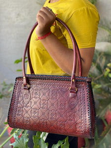 กระเป๋าโท้ทหนังบัฟฟาโลสำหรับผู้หญิง,กระเป๋าถือกระเป๋าโท้ทหนังแนววินเทจ - Product Image 2