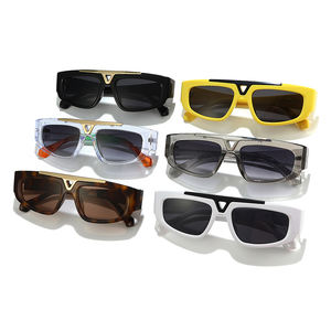 Gafas de Sol Metálicas con Doble Puente y Triángulo Invertido 2025, Montura Estrecha, Diseño Hueco, para Hombre - Product Image 3