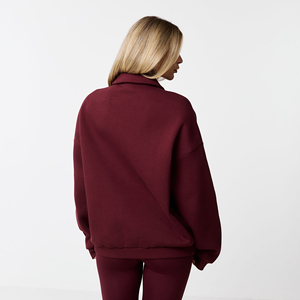 Sweat-shirt streetwear pour femme, de haute qualité, uni, oversize, vente en gros, pull unisexe vierge, sweat-shirt de sport pour femme - Product Image 2