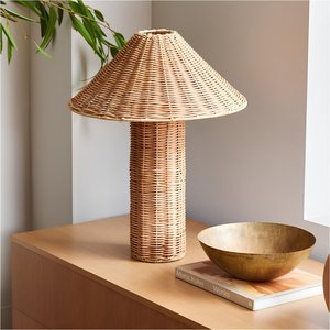 Mini <b>night</b> <b>light</b> rattan table lamp for bedrooms & living rooms top quality crafted desk lamps - Product Image 5