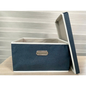 Boîte de rangement pliable en tissu MA49BL 45x35x24cm 1,3kg pour organiser les vêtements, les jouets et les accessoires dans la garde-robe ou le salon - Product Image 4