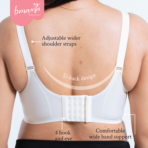 Soutien-gorge d'allaitement antibactérien 7A grande taille avec bande de gel confortable pour la grossesse et le sommeil, avec coussinets fixes - Product Image 4