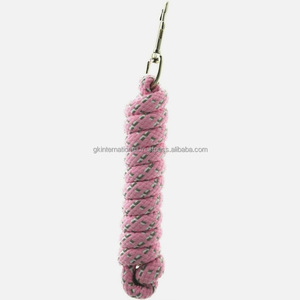 Venta al por mayor de cuerda de plomo de algodón de caballo personalizado con broche Chapado en latón para establo - Product Image 1