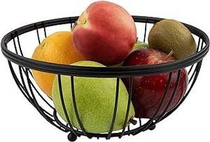 Panier à fruits en fer au fini naturel pour une cuisine inspirée de la terre, rehaussant l'espace avec une texture métallique chaleureuse - Product Image 3