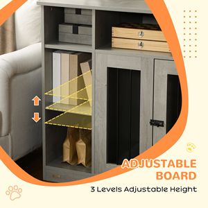 47\" Gray Dog <b>Crate</b> Furniture with <b>Storage</b> for Large Medium Size Dogs Pet Houses & Furniture - Product Image 4