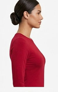 Chemises d'infirmière en spandex, hauts de travail pour femmes, col rond, haute qualité - Product Image 2
