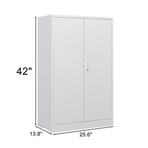 Adjustable Shelf Metal Storage Cabinet with Locking Doors Folding Filing Storage Locker File Cabinets - Product Image 3