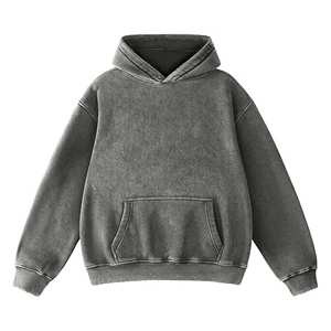 Sweat à capuche unisexe premium épais délavé à l'acide, personnalisable par impression et broderie, marque privée, vente en gros - Product Image 1