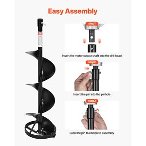 Punta per Trivella da Ghiaccio in Acciaio ad Alta Resistenza da 8 Pollici, Resistente alle Intemperie, Ricambio a Spirale per Attrezzi e Accessori da Pesca sul Ghiaccio - Product Image 6