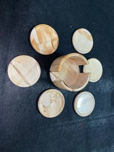 Posavasos de Travertino y Ónix Natural con Soporte, Juego de Posavasos de Piedra Antideslizantes, Accesorios Elegantes para Mesa de Centro - Product Image 2