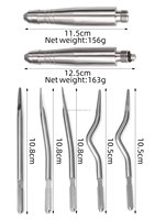 Kit d'élévateurs dentaires WORLD PRECISION SURGICAL pour extraction de racines, instruments droits et courbés en acier inoxydable, manuels, certifiés CE