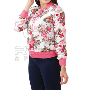 Latest Design Women Printing Varsity <b>Jackets</b> Soft Fabric Garment For Leisure Outfits And Seasonal Wardrobe - Product Image 2