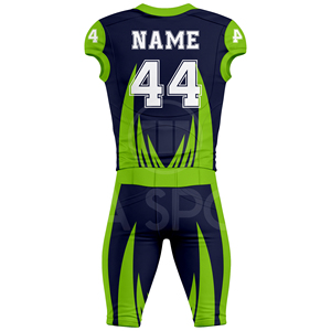 Custom American Football Uniform Set Jersey Pants Breathable Mesh Quick Dry Summer Team Name & <b>Letter</b> Numbers OEM Supplier - Product Image 3