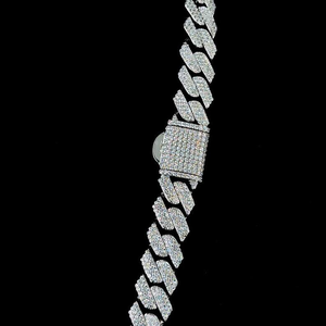 Lab Grown Diamond Cuban Link <b>Chain</b> Necklace <b>Iced</b> <b>Out</b> Hip Hop Jewelry Luxury Statement Necklace Unisex Gift Fashion Accessory - Product Image 2