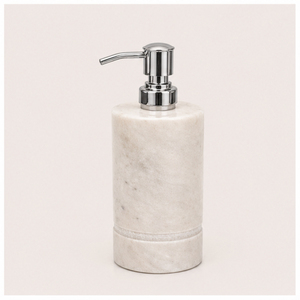 Distributeur de savon en marbre naturel avec pompe en acier inoxydable de qualité supérieure, support pour lotion liquide pour hôtel et accessoires de salle de bain à domicile - Product Image 1