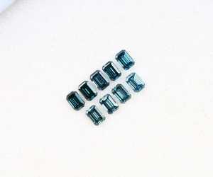 Diamant de laboratoire de haute qualité 0,77 CT, 3,0 x 2,0 mm, diamant bleu, taille émeraude, diamant créé en laboratoire pour la création de bijoux - Product Image 2