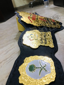 Cinturón de Campeonato Pesado de 6 mm para Lucha Libre con Placas de Zinc y Latón con Correa de Cuero Genuino - Product Image 2