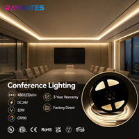 Bande LED COB personnalisable à intensité variable 12V 24V haute densité pour éclairage encastré résidentiel et décoration linéaire de bureau CRI90 Étagère