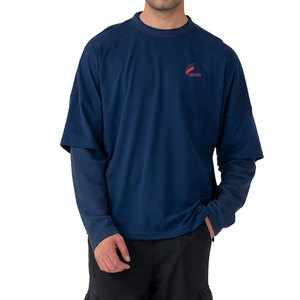 เสื้อเชิ้ตสองชั้น ตะเข็บทนทาน ผ้าระบายอากาศได้ดี สไตล์เลเยอร์ ใส่สบาย กระชับพอดีตัว ใส่ได้ทุกวัน เสื้อผ้าลำลองทันสมัย - Product Image 1