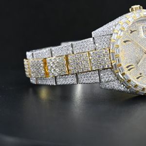 Montre de haute qualité entièrement personnalisée avec diamants cultivés en laboratoire pour hommes, montre de bijouterie hip-hop avec diamants, cadeau - Product Image 4