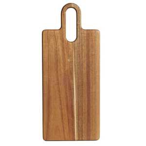 MN EXPORTS Planche à découper ronde rustique en bois d'acacia avec poignée durable, épaisseur 1,2 cm, compatible lave-vaisselle, option logo personnalisé, pour viande et fromage - Product Image 6
