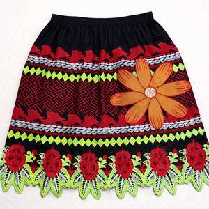 Faldas Polinesias de Tallas Grandes, 100% Algodón, Transpirables, Ecológicas, Bordadas, Casuales de Verano - Product Image 5