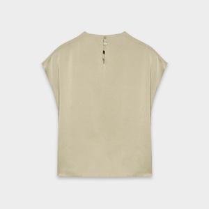 Blusas de Verano sin Mangas, Holgadas, Tejidas, a la Moda, Casuales, para Mujer, con Cuello Drapeado, Camisas, Tops, Ropa al por Mayor, Blusa Drapeada Cruzada - Product Image 4