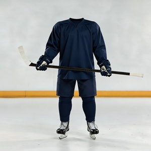 Maillot de hockey sur glace pour sports d'équipe, personnalisable par sublimation, en tissu polyester, grande taille, uniforme de match - Product Image 2