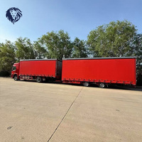 Semi-remorque à rideaux latéraux reconditionnée de 40 pieds, 3 essieux, rails en acier, 35 tonnes, triple accès, livraison rapide, Shandong 14.5x2.5x4.0m
