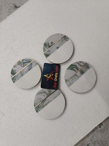 Sous-verres carrés en résine à prix abordable pour tasses à thé et café, style nordique artistique, absorbants, pour boissons, ensembles de sous-verres personnalisables par sublimation - Product Image 2