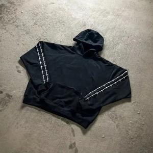 Chándal de invierno con capucha, lavado ácido, estampado, estilo urbano, mezcla de poliéster/algodón, transpirable, anti-bolitas, 2 en 1, ecológico - Product Image 5