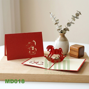 ANN HANDICRAFT Tarjeta de Felicitación 3D Pop-up de Papel Hecha a Mano con Diseño de Pony, Tarjeta de Invitación y Souvenir con Impresión Personalizada y Sobre - Product Image 5