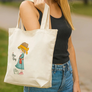 Bolsa de compras reutilizable, duradera, ligera y ecológica de lona de algodón para uso diario. - Product Image 5