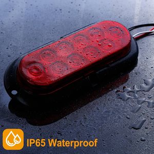 2 Luces LED Ovaladas Impermeables IP65 para Freno y Traseras, 10 LED, Lámpara de Freno y Señal de Giro para Vehículos - Product Image 2